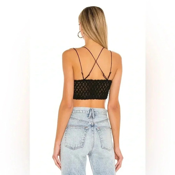 Free People black Adela lace bralette - Picture 2 of 11